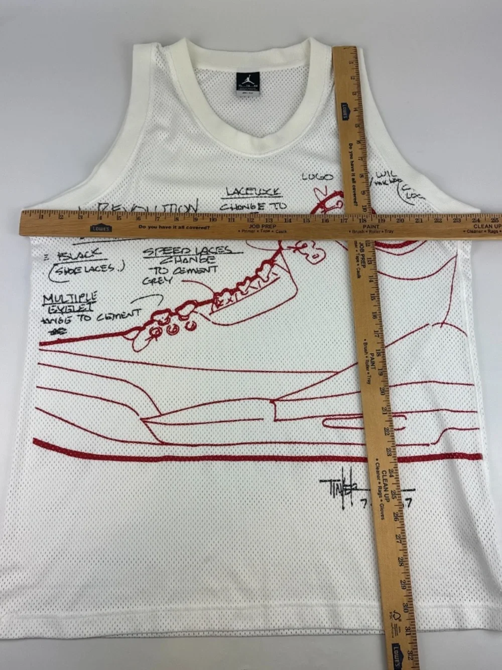 Nike Air Jordan Mens Size XL AJ III 3 Retro Shoe Print Mesh Jersey AO9045 100